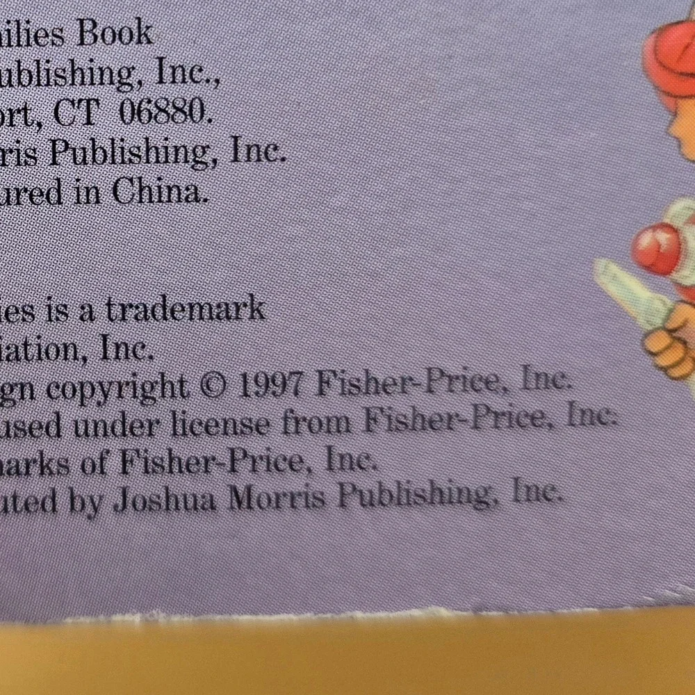Fisher-Price Little People Firefighter Sam Finds a Friend Board Book Toy 1997